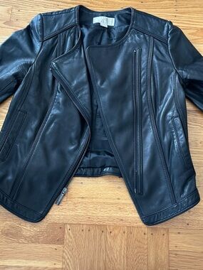 MICHAEL Michael Kors Black Real Leather Jacket